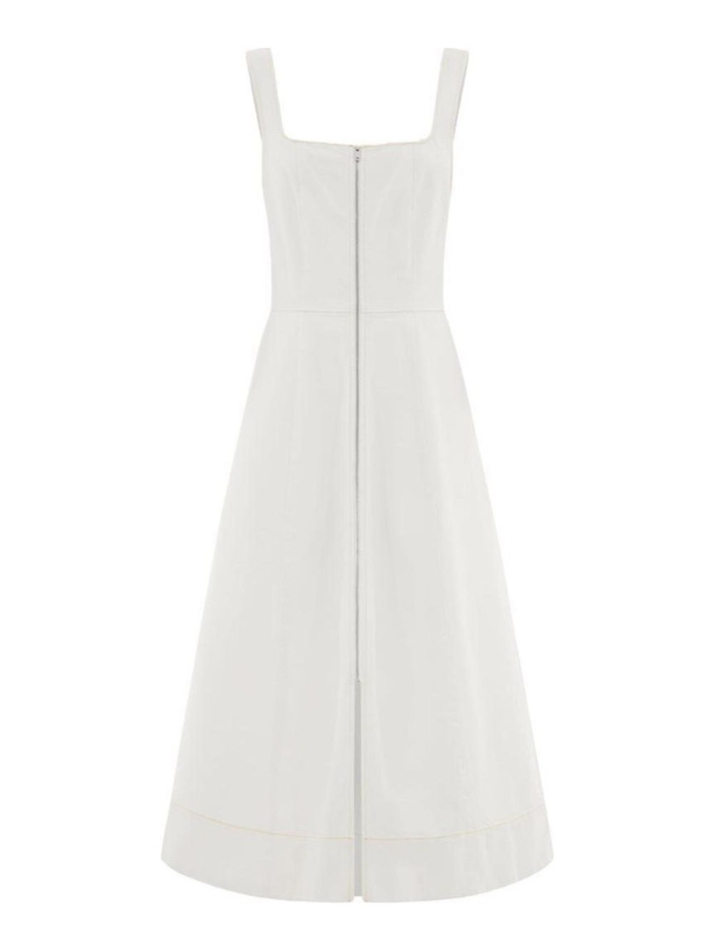 NWT Aligne Paisley Denim Midi Dress in Cream - Picture 4 of 6